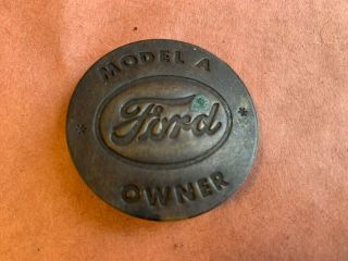 Rare Antique / Vintage Model A Ford Owner Brass Pin (1927 - 1931) Souvenir