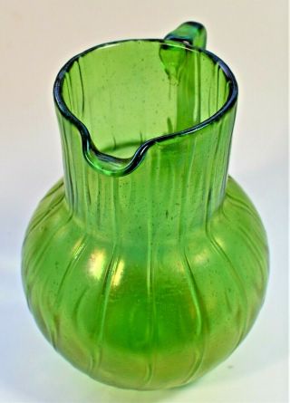 Antique Loetz Neptune Crete Iridescent Glass Art Nouveau Glass Jug c.  1902 16cm 3