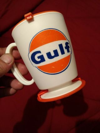 Vintage Collectible Gulf Plastic Oil Advertising Coffee Cup Mug Drinkware 2