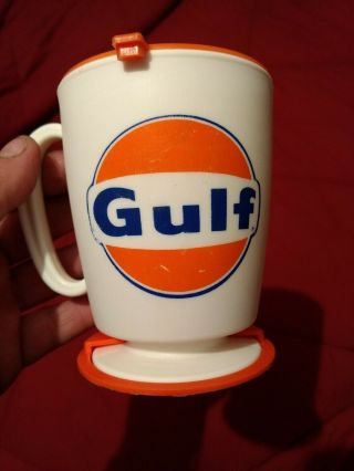 Vintage Collectible Gulf Plastic Oil Advertising Coffee Cup Mug Drinkware 3