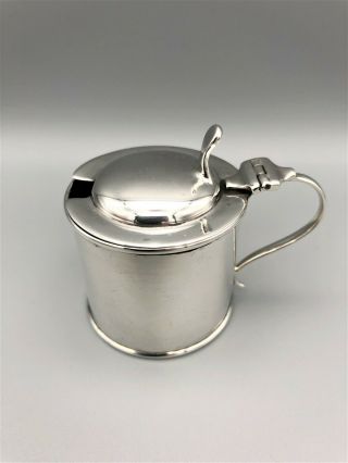 Victorian Sterling Silver Drum Mustard Pot,  Atkin Brothers,  Sheffield,  1898