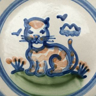 M.  A.  Hadley Kentucky Handmade Pottery Cat Kitten Kitty Childs Plate Vintage 2