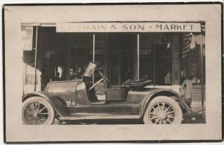 Elmira Ny Swain Market Storefront Vintage Photo Sells Floto Circus Poster Car