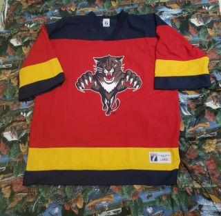Vintage 90s Logo 7 Florida Panthers Blank Hockey Jersey Mens L Vtg Nhl