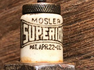 Antique Hit Miss Engine Rare Vintage 1903 Mosler Superior Spark Plug 2 Pats
