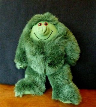 Vintage Muzzy 12 " Bbc Learning Green Fuzzy Monster Stuffed Animal Plush Toy Doll