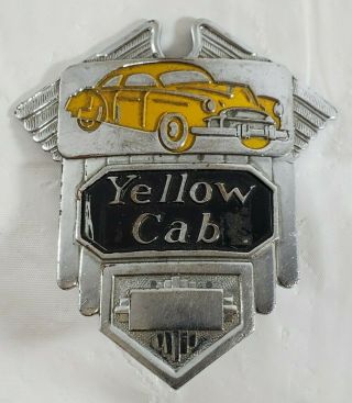Vintage Yellow Cab Hat Badge Pin