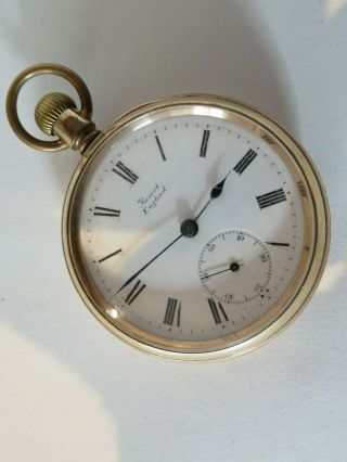Antique Lancashire Watch Co.  Prescot Gold Filled Pocket Watch Well