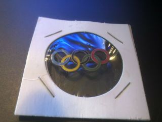 Rare Vintage Olympic Pin 5 Color Enameled Rings Pin Brooch Made In Austria