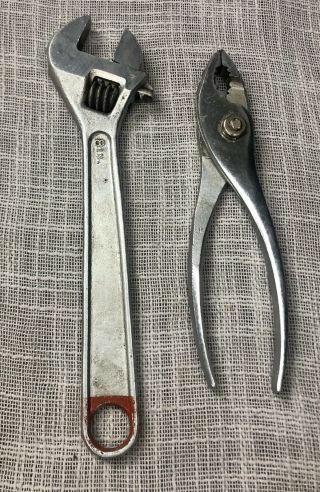 Vintage Stanley Handyman No.  1536 8” Adjustable Wrench & Stanley Handyman 1500