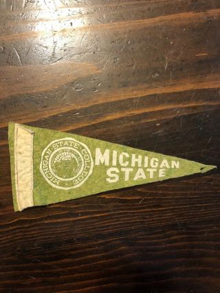 Vintage Michigan State University Mini Pennant Circa 1960