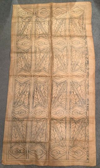 Vintage Pearl Mcgown Hook Rug Pattern - 519 - 35 3/4 " X 76 " - Caladium Mosaic