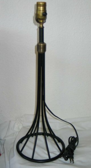 Vintage Mid Century Modern Hairpin Style Metal Table Lamp - E.  I.  W.  Corp Label