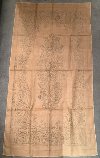 Magnificent Huge Vintage Pearl Mcgown Hook Rug Pattern - 680 - 36 " X 72 "