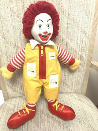 Ronald Mcdonald Vintage 1984 Plush Doll Toy 15 " Collectible Doll