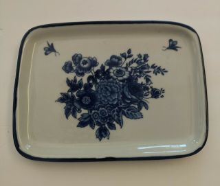 Vintage Victoria Ware Ironstone Blue Floral 7 " X 9 1/4 " Platter