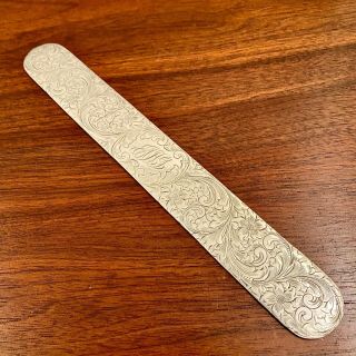 American Sterling Silver Page Turner / Bookmark: Rococo Scroll W/ Florals