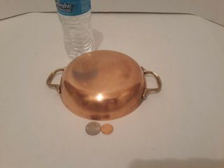 Vintage Metal Copper And Brass Pan,  8 1/2 " Long And 6 1/2 " Pan,  Kitchen Decor