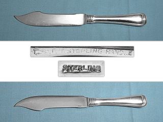 Gorham Sterling Fish Knife (s) W/sterling Blade Old French No Mono