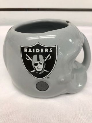 Vintage 1986 Oakland Raiders Nfl Football Helmet Coffee Cup Gray Black