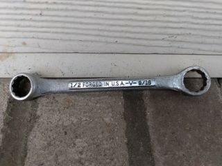 Vintage Craftsman Stubby Double End Box Wrench 1/2” 9/16” V - Fast Ship