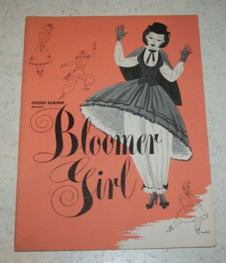 Vintage 1951 Souvenir Program For Bloomer Girl Greek Theatre Griffith Park La Ca