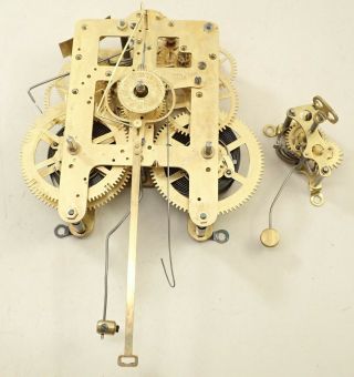 Antique Seth Thomas 89e Kitchen Shelf Clock Movement W/ Alarm Parts Repair