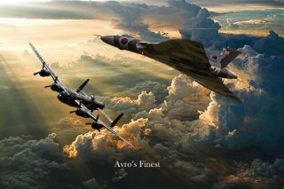 Avro Vulcan Xh558 & Avro Lancaster Canvas Prints Various Sizes Delivery