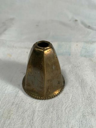 Vintage Beaded Top Brass Slip Spacer For Electric Lamp Part 2&1/4 Inches Tall