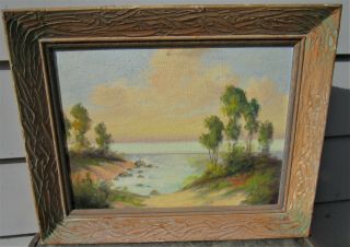 Antique Early California Landscape Oil Painting Signed Impressionist