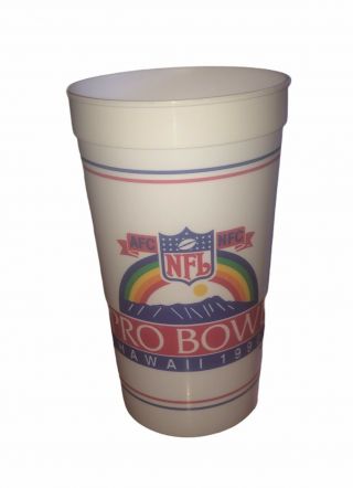 Nfl Pro Bowl Hawaii 1990 Vintage Collectible Cup Aloha Stadium