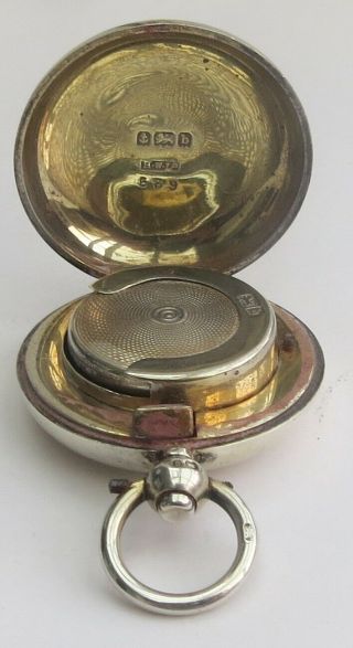 Fine Edwardian English Silver Full Sovereign Case C.  1901