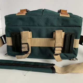 Vintage Canon Camera Bag Organizer Green Pockets Shoulder Strap DSLR Case 12x7x8 2