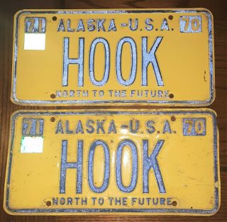 1970 Alaska Personalized Plates Hook Truck License Plates