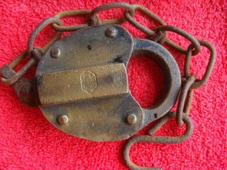 Southern Railway Signal Lock So Railroad Embossed Padlock Solid Brass Rr Ry