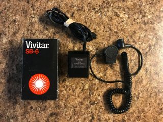 Vintage Vivitar Camera Accessories Sc - 3 Sensor Cord Sb - 6 Ac Adapter V - 285 Attach
