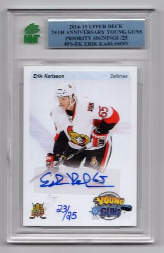 14 - 15 Ud Priority Signings 25th Anniversary Young Guns Erik Karlsson 23/25 Expo