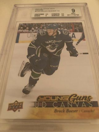 2017 - 18 Series 1 Young Guns Canvas Vancouver Canucks Brock Boeser C223 Bgs 9