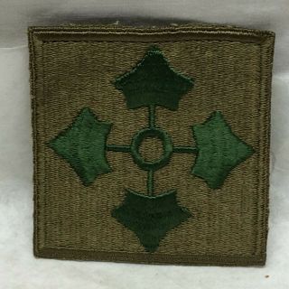 Vintage Military Patch Army 4th Infantry Division App 2 3/4 "