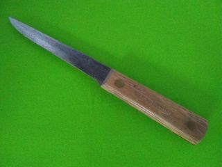 Vintage Old Hickory Carbon Steel Boning Knife 11 " Long,  6 " Blade Ontario Tru Ed