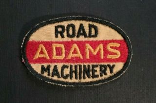 Vintage Adams Road Machinery Embroidered Uniform Patch Circa 1950s