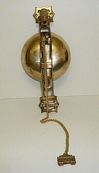 Vintage S.  F.  Co.  Brass San Francisco Trolley Cable Car Pull Knocker Bell