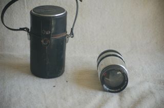 Vintage Petri Camera C.  C.  Lens 1:3.  5 F=135 Mm With Case