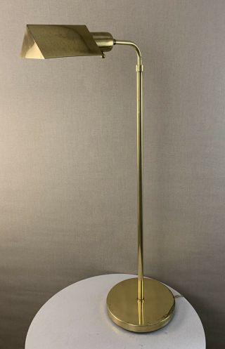 Vintage Mid Century Modern Koch And Lowy Era 1970s Brass Reading Floor Lamp