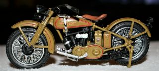 FRANKLIN DIECAST 1/24 SCALE 1929 HARLEY DAVIDSON MOTORCYCLE SIDE VALVE ARMY 3