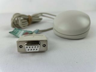 Vintage Wired Microsoft Serial Mouse 2.  1a Roller Ball