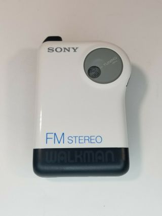 Vintage Sony Walkman Srf - 26 Portable Stereo Fm Radio With Clip White