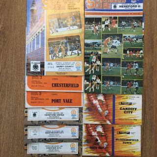 Vintage Bundle Of 10 Football Programmes 80 