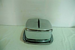 Vintage Mid Century Retro Stainless Steel Lincoln Beautyware Cake Keeper