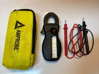 Vintage Amprobe Ultra Rs - 3 Rotary Clamp Meter Amp Meter / Case And Probes